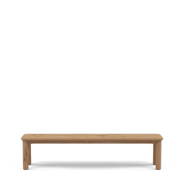 Gather Bench Oak - Oak: White Oil / 195cm / Filled