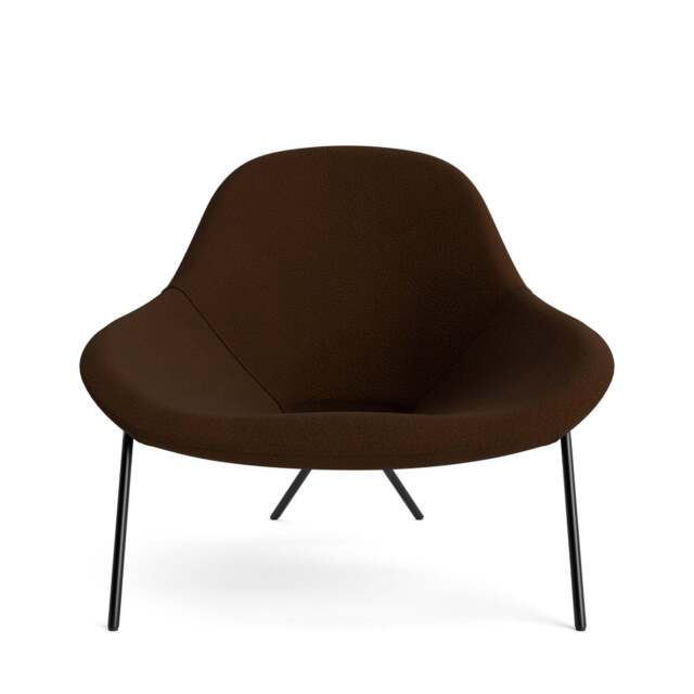 Cross Leg Lounge Chair - Kairos Leather: Chocolate Forest