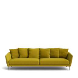 Menton 4-Seater Sofa - Lario Duro Velvet: Olive