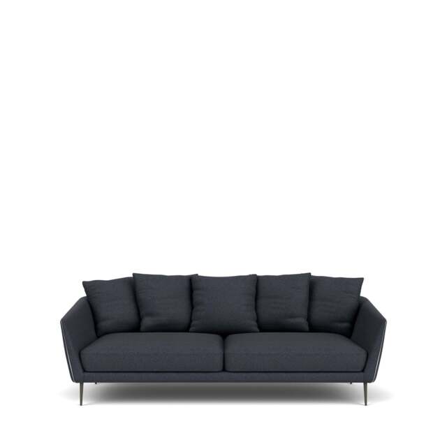 Menton 3-Seater Sofa - Wool: Navy