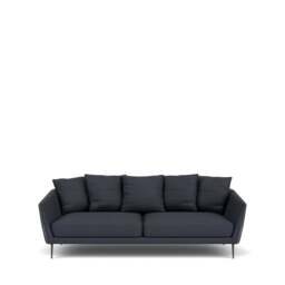 Menton 3-Seater Sofa - Wool: Navy