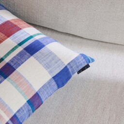 Marabar Cushion Cover Blue & Cinnabar 50 x 50cm - thumbnail 4