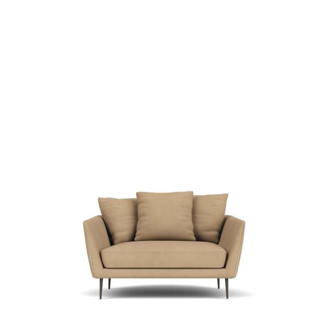 Menton 1.5-Seater Sofa - Kairos Leather: Fawn