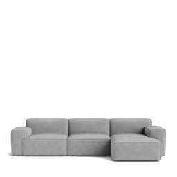 Livello Corner Sofa Right Facing - Giada Textured Chenille: Silver