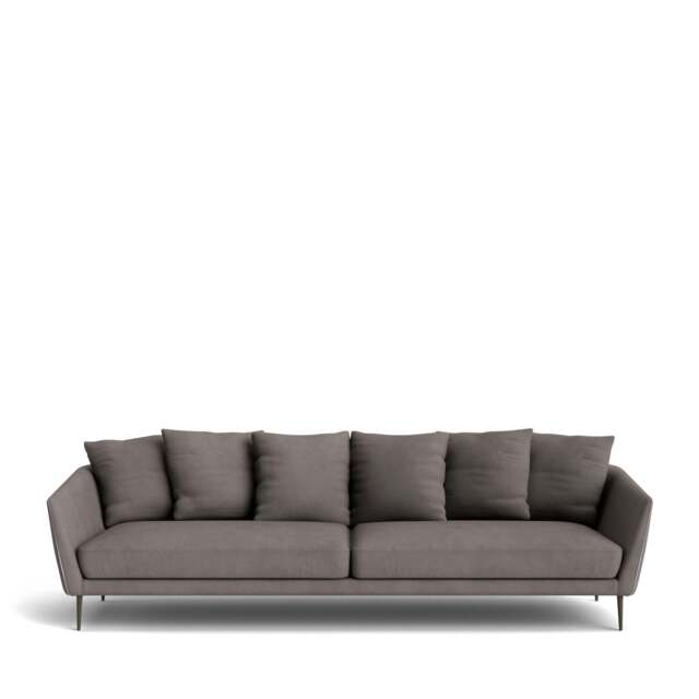 Menton 4-Seater Sofa - Kairos Leather: Lead