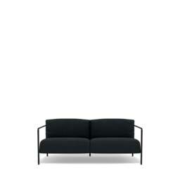 Fold Indoor 2-Seater Sofa - Kairos Leather: Slate Grey
