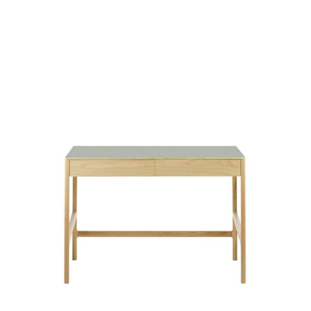 Domus 2 Drawer Desk Oak & Pebble - image 1