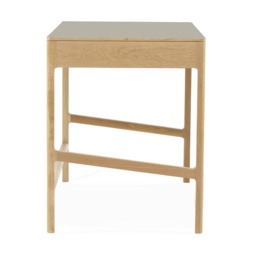 Domus 2 Drawer Desk Oak & Pebble - thumbnail 2