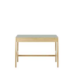 Domus 2 Drawer Desk Oak & Pebble - thumbnail 1