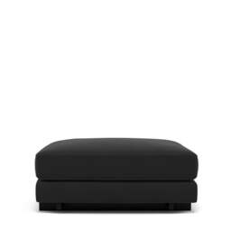 Harper Ottoman - Giada Textured Chenille: Charcoal