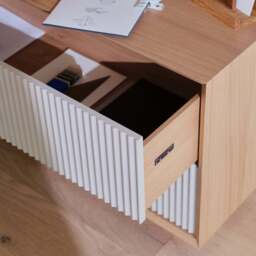 Pillar 2-Drawer Unit Oak & Stone - thumbnail 4