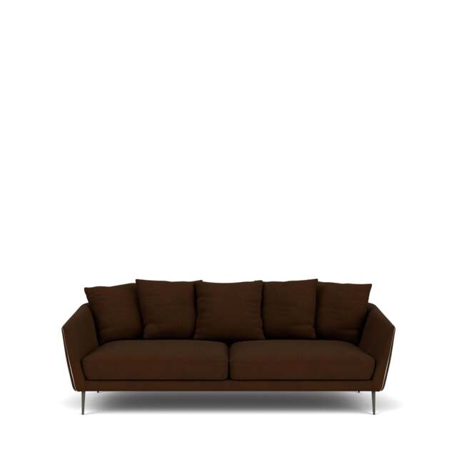 Menton 3-Seater Sofa - Kairos Leather: Chocolate Forest