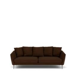 Menton 3-Seater Sofa - Kairos Leather: Chocolate Forest