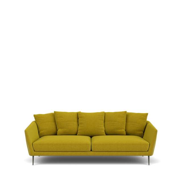 Menton 3-Seater Sofa - Lario Duro Velvet: Olive