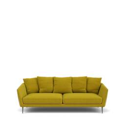 Menton 3-Seater Sofa - Lario Duro Velvet: Olive