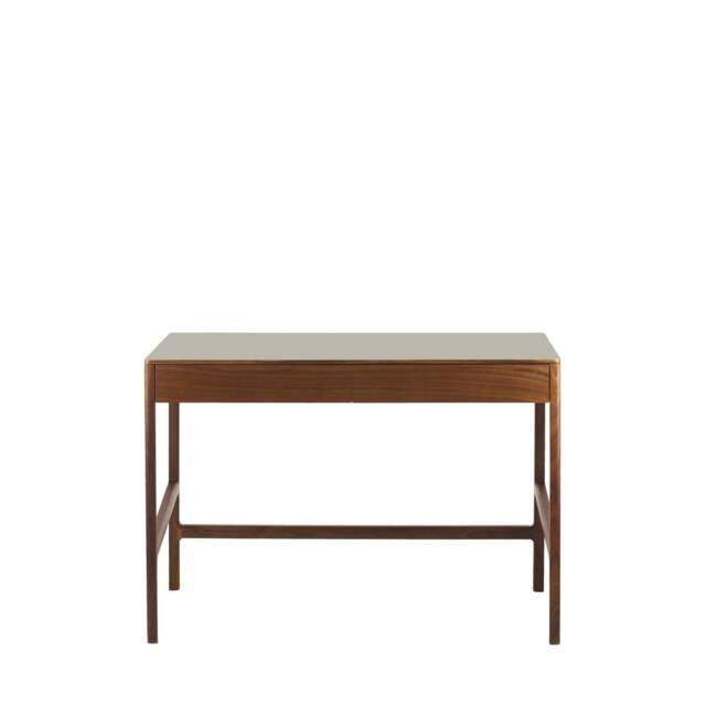 Domus 2 Drawer Desk Walnut & Pebble - image 1