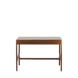 Domus 2 Drawer Desk Walnut & Pebble - thumbnail 1