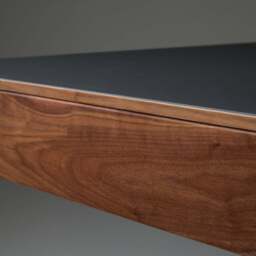 Domus 2 Drawer Desk Walnut & Pebble - thumbnail 5