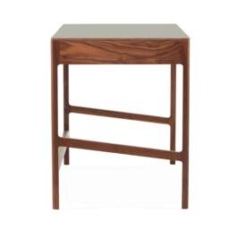 Domus 2 Drawer Desk Walnut & Pebble - thumbnail 3