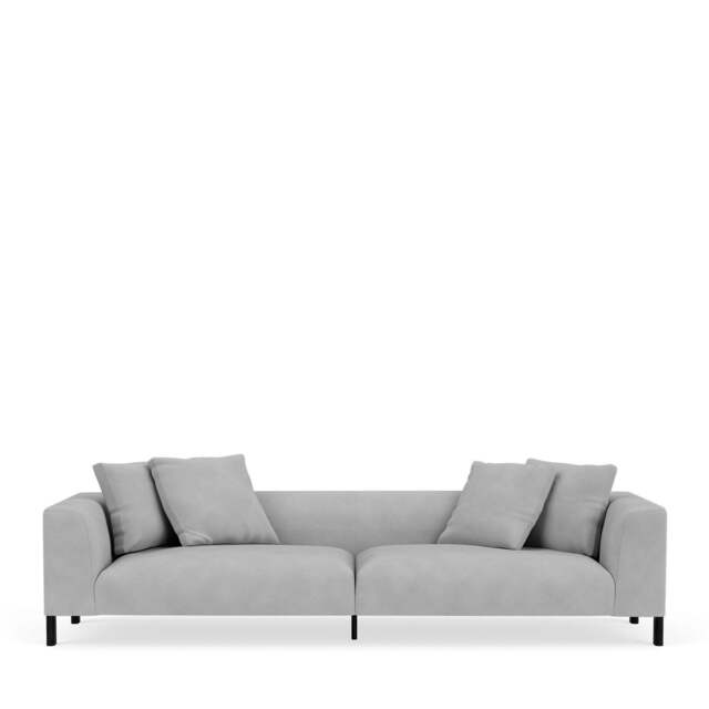 Sloan 5-Seater Sofa - Giada Textured Chenille: Silver