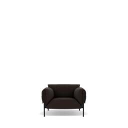 Fold Indoor Armchair With Arms - Prescott Leather: Chocolate