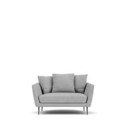 Menton 1.5-Seater Sofa - Giada Textured Chenille: Silver