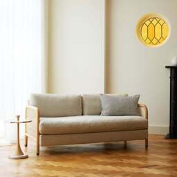 Tamilla 2-Seater Sofa Oak & Oatmeal - thumbnail 2