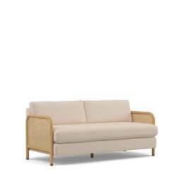 Tamilla 2-Seater Sofa Oak & Oatmeal - thumbnail 4