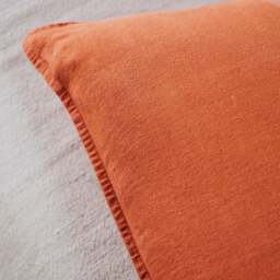 Wallis Linen Cushion Cover Brick 59 x 59cm - thumbnail 3
