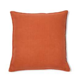 Wallis Linen Cushion Cover Brick 59 x 59cm - thumbnail 1