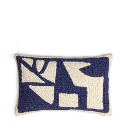 Ira Blue Cotton Cushion Cover 30 x 50cm - thumbnail 1