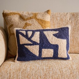 Ira Blue Cotton Cushion Cover 30 x 50cm - thumbnail 2