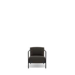 Fold Compact Armchair - Prescott Leather: Grey Shadow