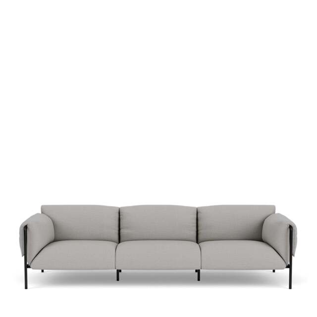 Fold Outdoor 3-Seater Sofa With Arms - Dolce: Pewter