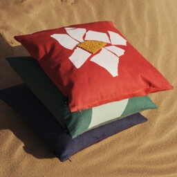 Pieces Mosaic Flower Cushion Cover Red 50 x 50cm - thumbnail 2