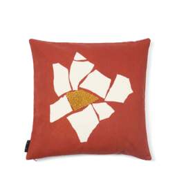 Pieces Mosaic Flower Cushion Cover Red 50 x 50cm - thumbnail 1