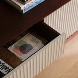 Pillar Low Console 200cm Walnut & Stone - thumbnail 3