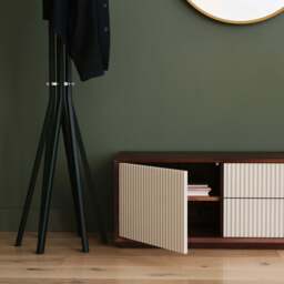 Pillar Low Console 200cm Walnut & Stone - thumbnail 4