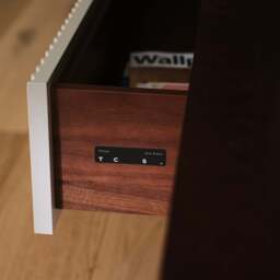Pillar Low Console 200cm Walnut & Stone - thumbnail 5