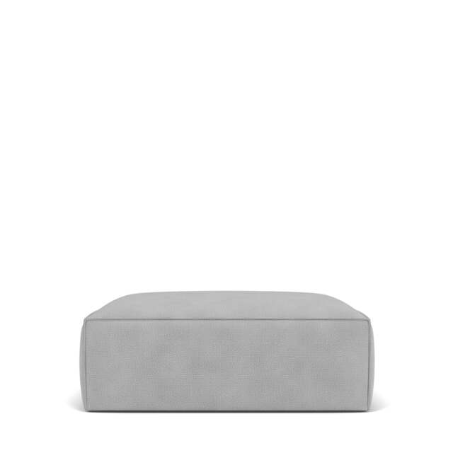 Livello Large Ottoman - Giada Textured Chenille: Silver