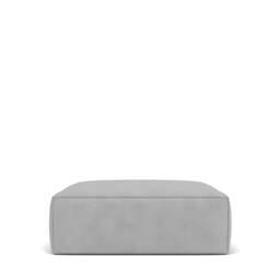 Livello Large Ottoman - Giada Textured Chenille: Silver