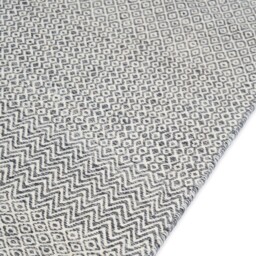Mini Diamond Kilim Runner Charcoal & Pollen 70 x 250cm - thumbnail 3