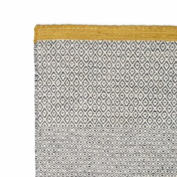 Mini Diamond Kilim Runner Charcoal & Pollen 70 x 250cm - thumbnail 2