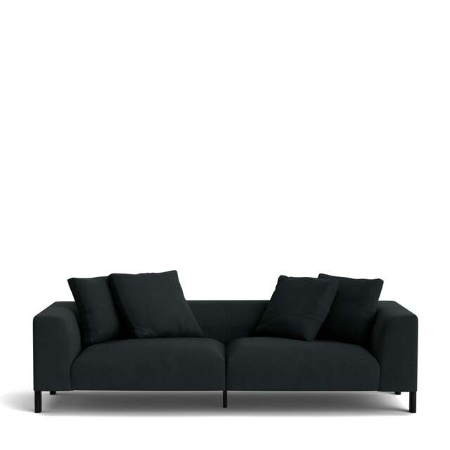 Sloan 4-Seater Sofa - Kairos Leather: Slate Grey