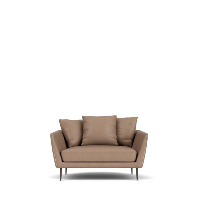 Menton 1.5-Seater Sofa - Tosca Leather: Taupe