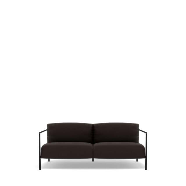 Fold Indoor 2-Seater Sofa - Prescott Leather: Chocolate
