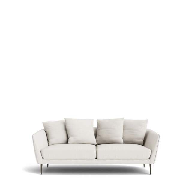 Menton 2-Seater Sofa - Giada Textured Chenille: Ivory