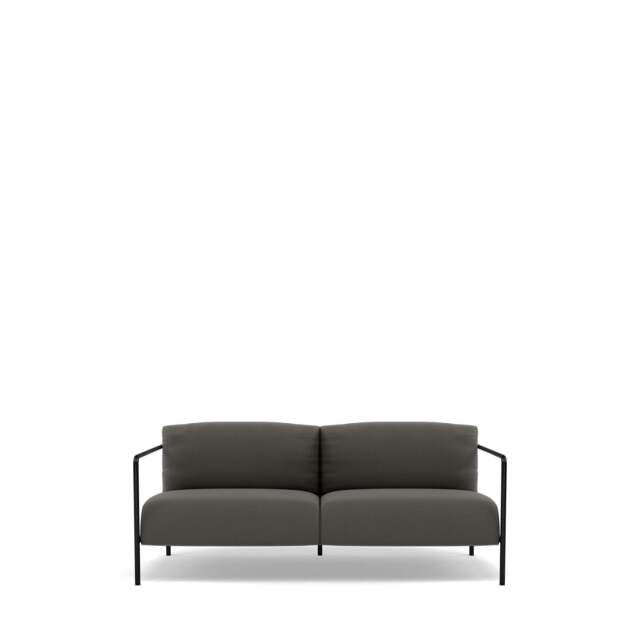 Fold Indoor 2-Seater Sofa 170cm - Prescott Leather: Iron