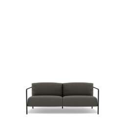 Fold Indoor 2-Seater Sofa 170cm - Prescott Leather: Iron