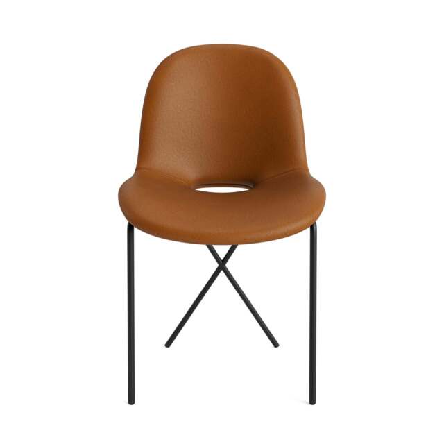 Cross Leg Side Chair - Tosca Leather: Cognac